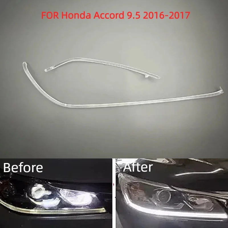 DRL Led Headlight Light Guide Plate Daytime Running Light Tube Strips for Honda Accord