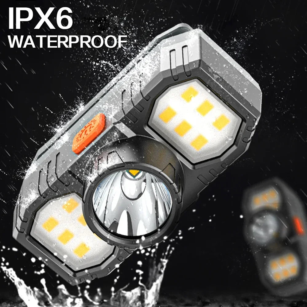New LED Headlight COB Mini Portable USB Rechargeable Waterpr