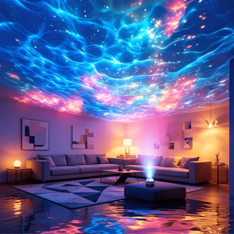 RGB Galaxy Star Ocean Wave Projector Water Ripple Night Ligh