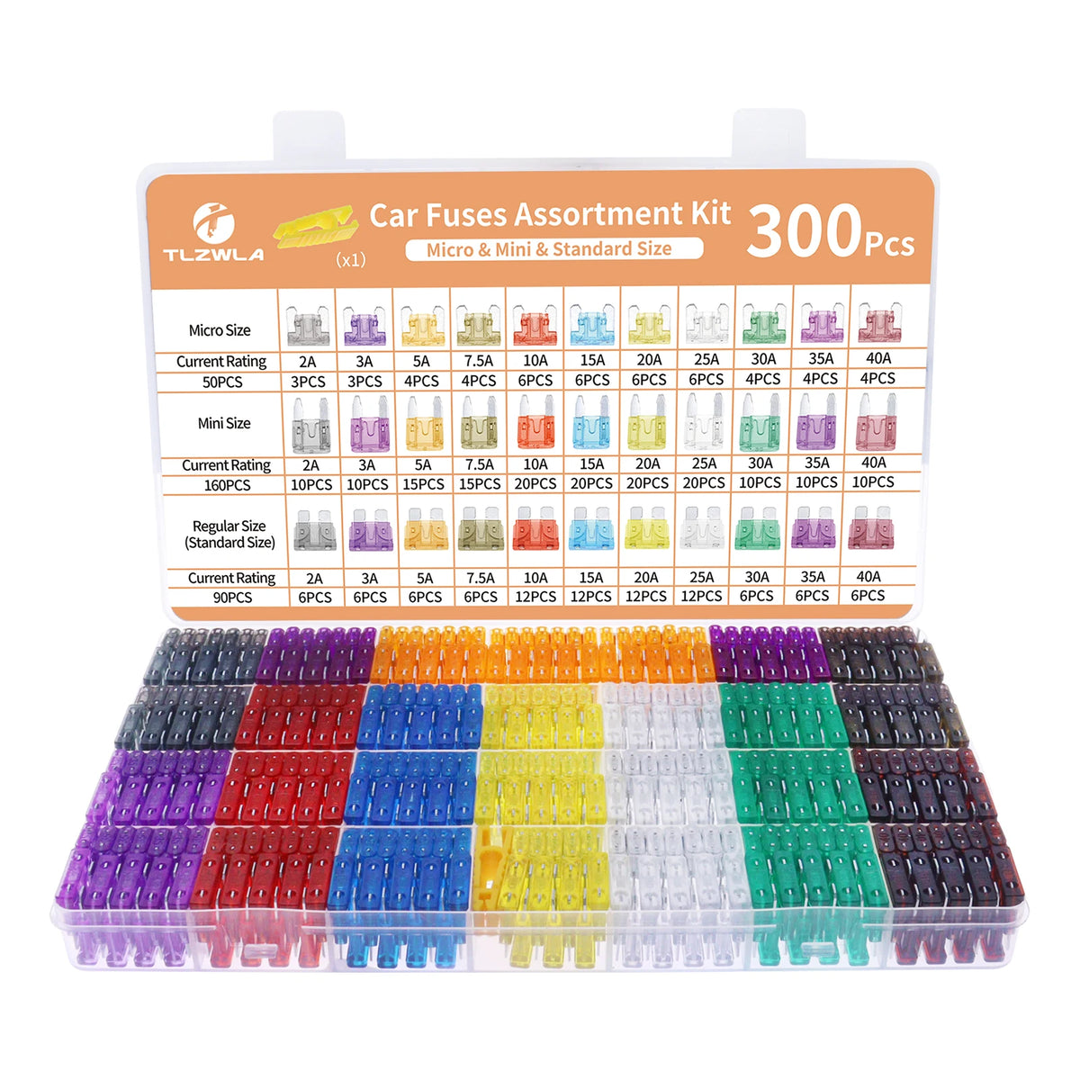 300/180/100pcs 32V Car Blade Fuse Assortment Kit Auto Truck 