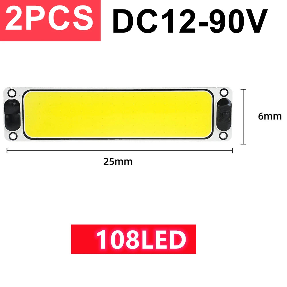 2 1PCS Ultra-bright LED Light Source with Switch Chip Reading Night Light 12-90V Interior Light Ceiling Lamp Car Camper Boat