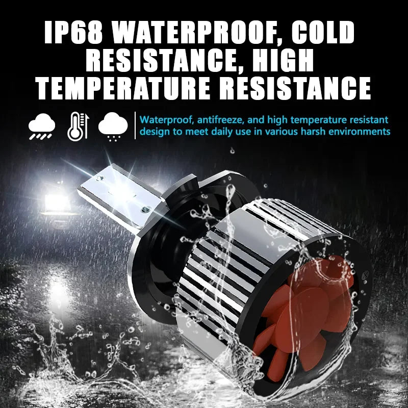 Carshark H7 LED Bulbs Headlight 55W 40000LM CSP H1 H4 H11 H8