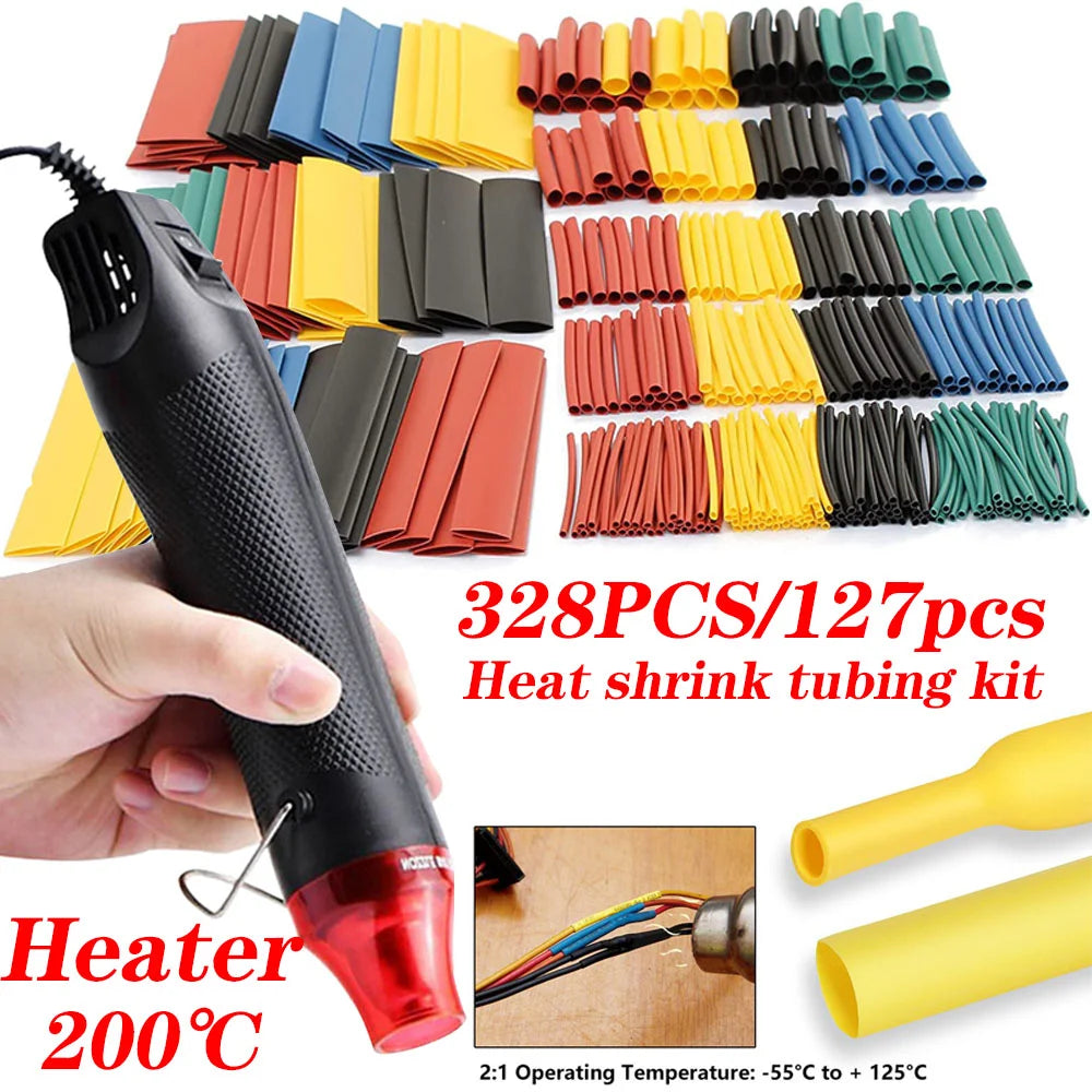 328/127/580PCS Heat Shrink Tubing Kit 2 1 Shrinkable Wire Sh