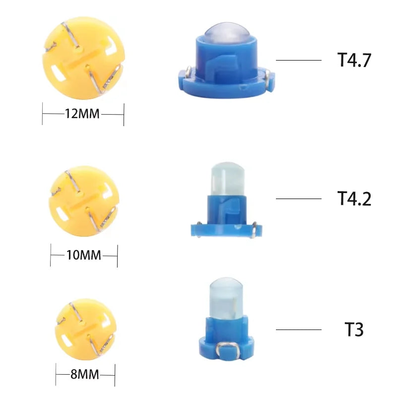 10/20Pcs T5 B8.5D 1SMD Car Lights 5050 Gauge LED Indicator B