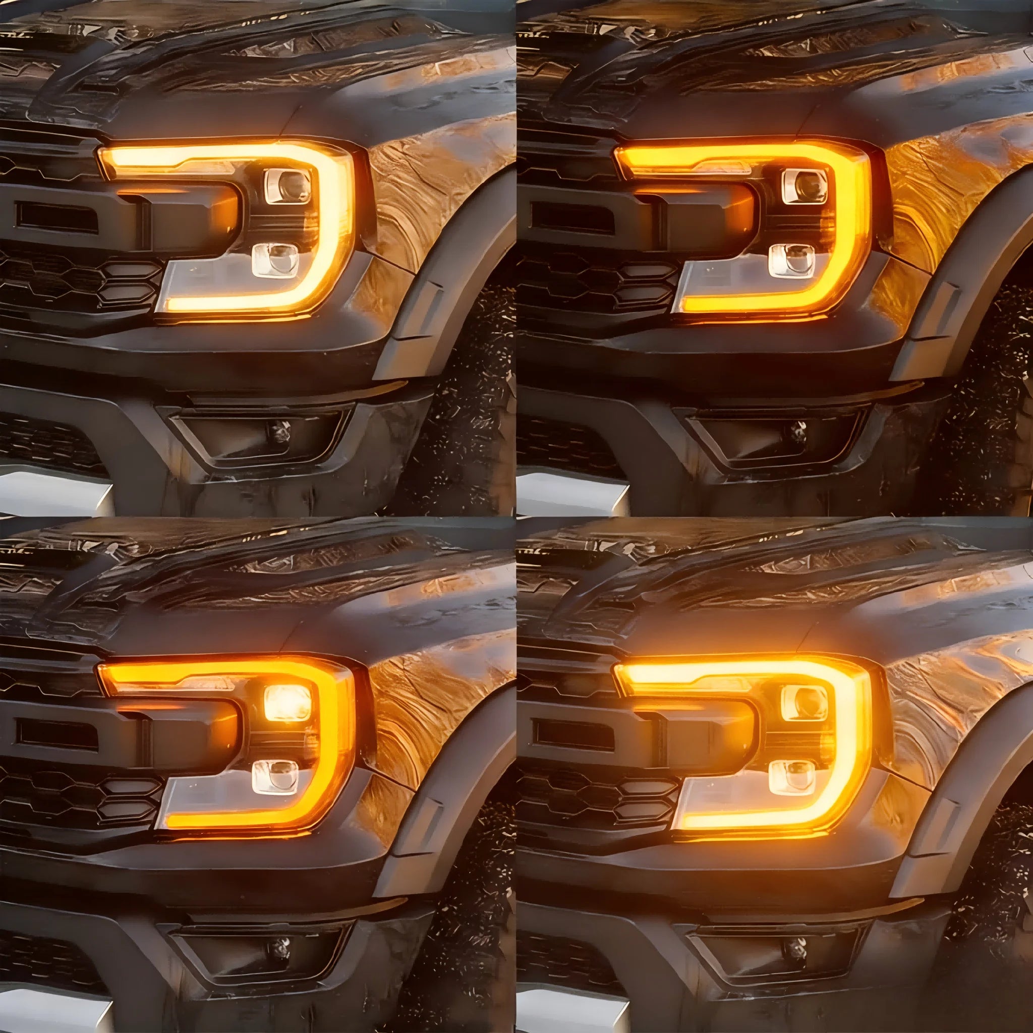 DRL LED Boards For Ford Ranger T9 LED Or Matrix 2023 2024 LED Headlight Daytime Running Light XL/XLT Replace