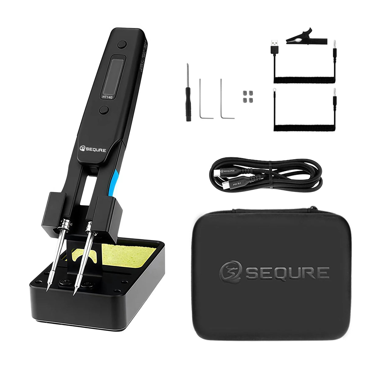 SEQURE HT140 Desoldering Tweezers Portable 2 in 1 Soldering 