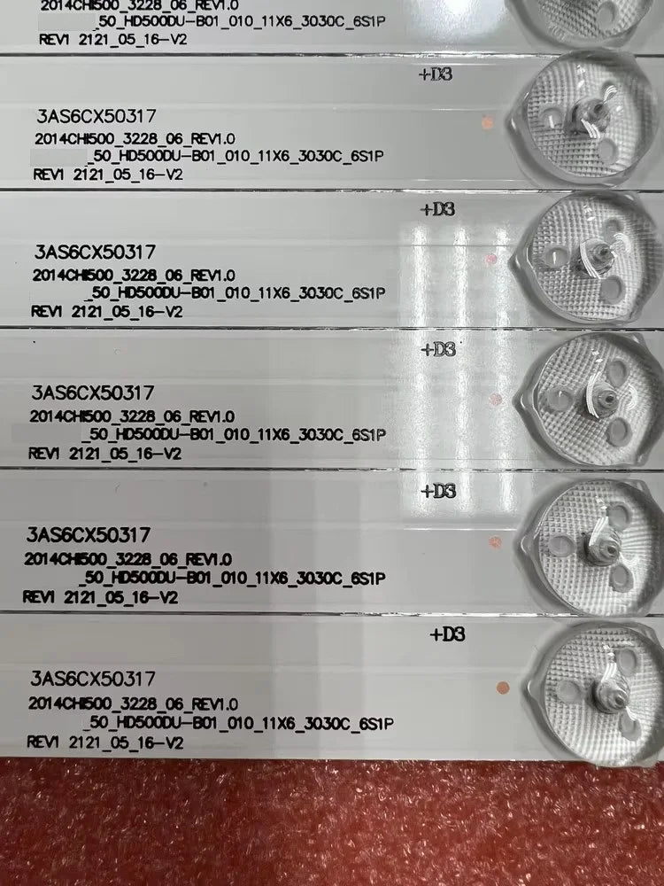 Kit 11pcs 6LED LED Backlight Strip For Hisense -50-HD500DU-B
