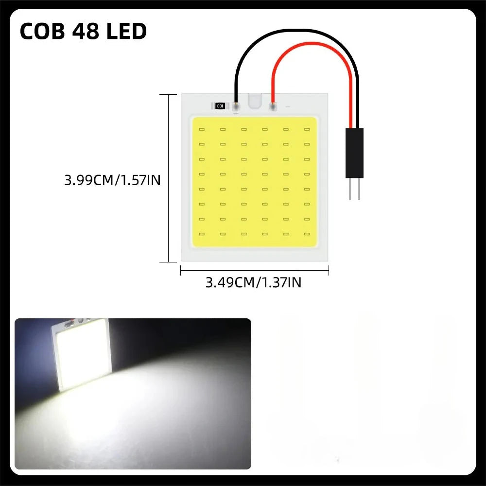 4pcs Festoon LED COB LED Bulbs 31mm 36mm 39mm 41mm with T10 