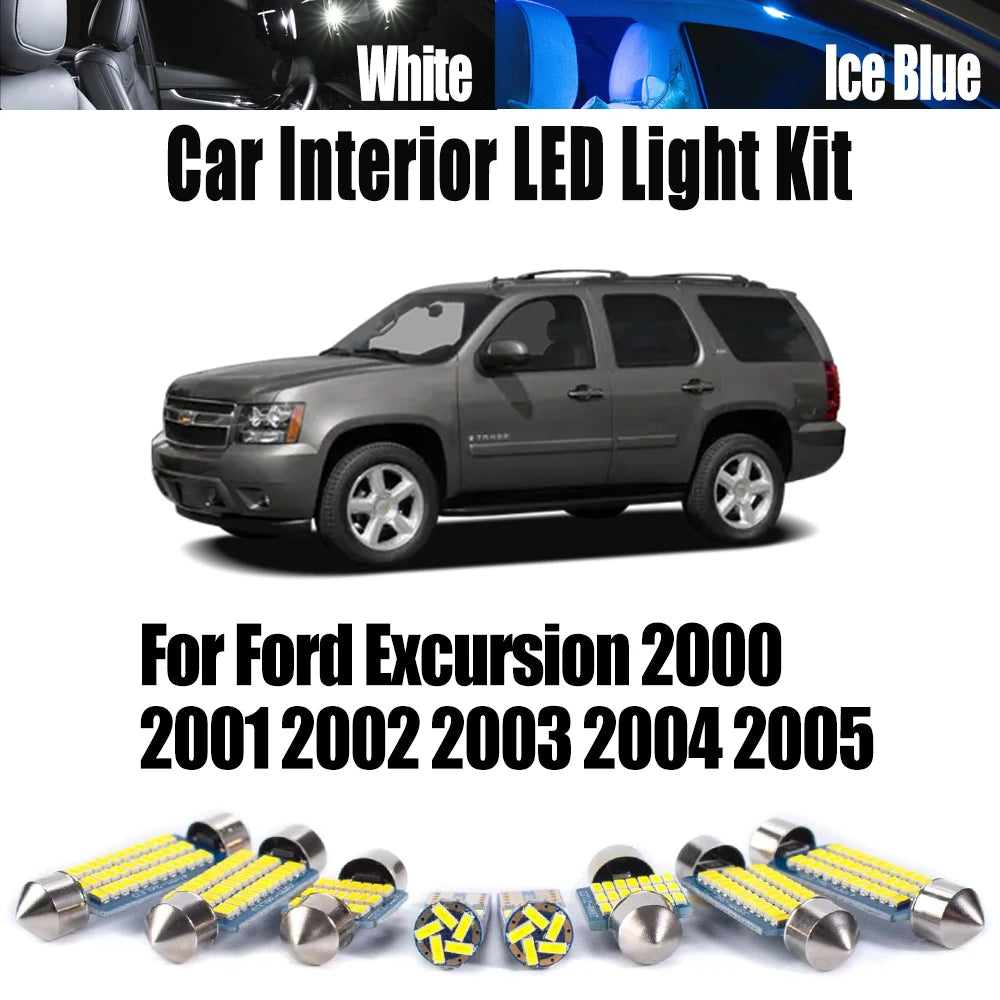 14-Piece LED Interior Light Kit for Ford 2000-2005 - Canbus Error-Free Interior Bulbs