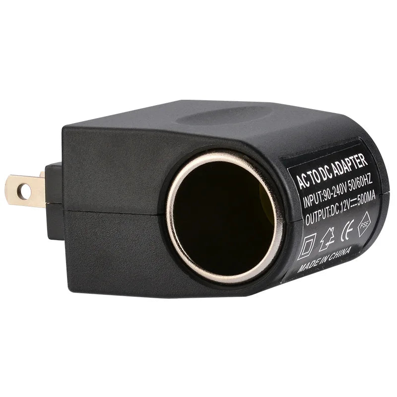 AC 220V To DC 12V Car Cigarette Lighter Adapter EU US Plug C