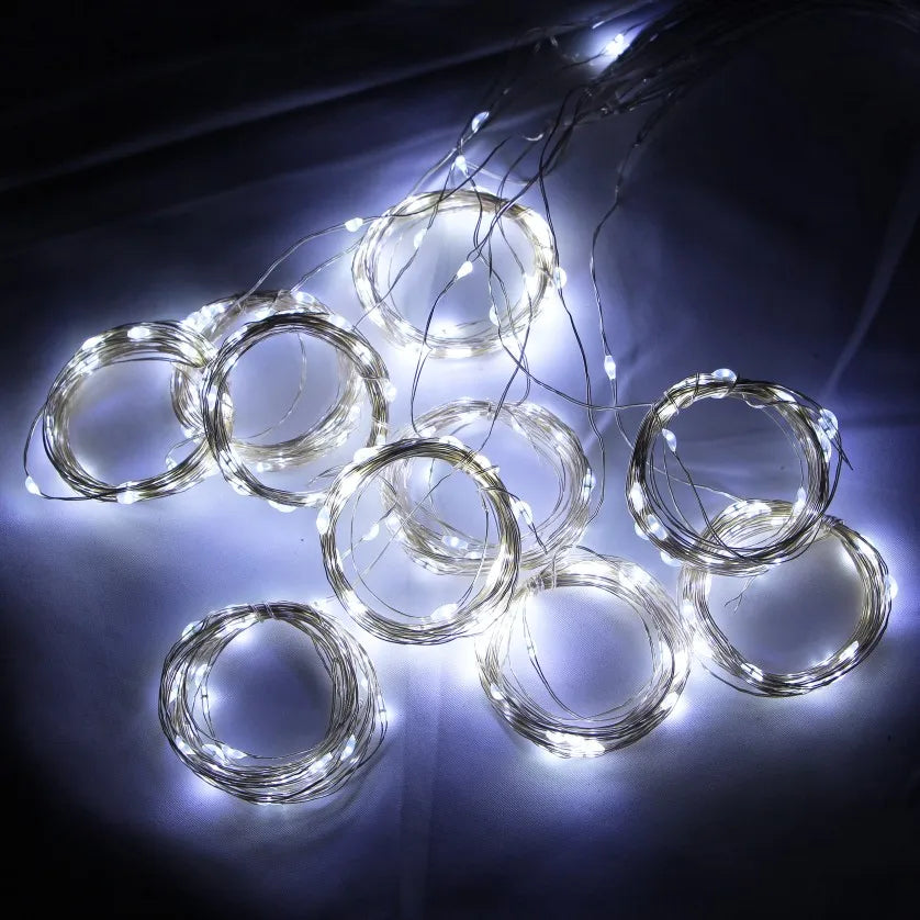 3MX1M/2M/3M Battery/USB Power LED String Fairy Lights Garland For New Year Wedding Party Christmas Home Curtain Decor Lights