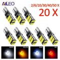 2/6/10/20/30 Pcs T10 W5W Led Canbus 168 194 Car Lights 6000K