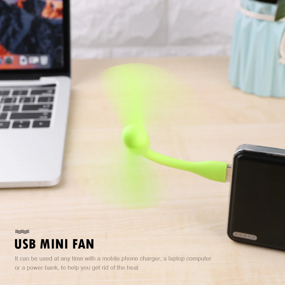 Mini USB Fan Flexible Bendable Cooling Fan For Power Bank La