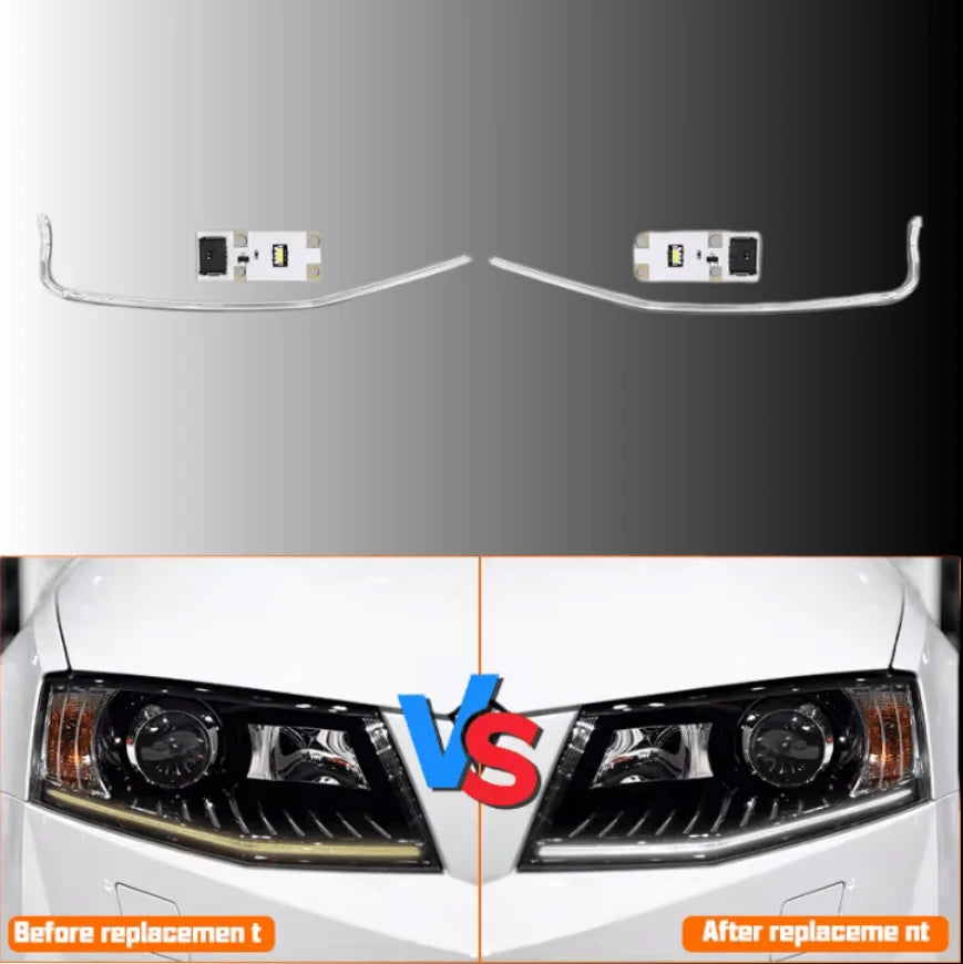 Headlight DRL Tube Chips Acrylic Light Guide Strip Light DRL Plate PCB Board Chips for VW