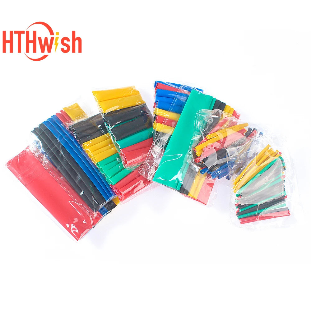 164PCS Colorful Heat Shrink Tubing Kit 2 1 Ratio Insulation 