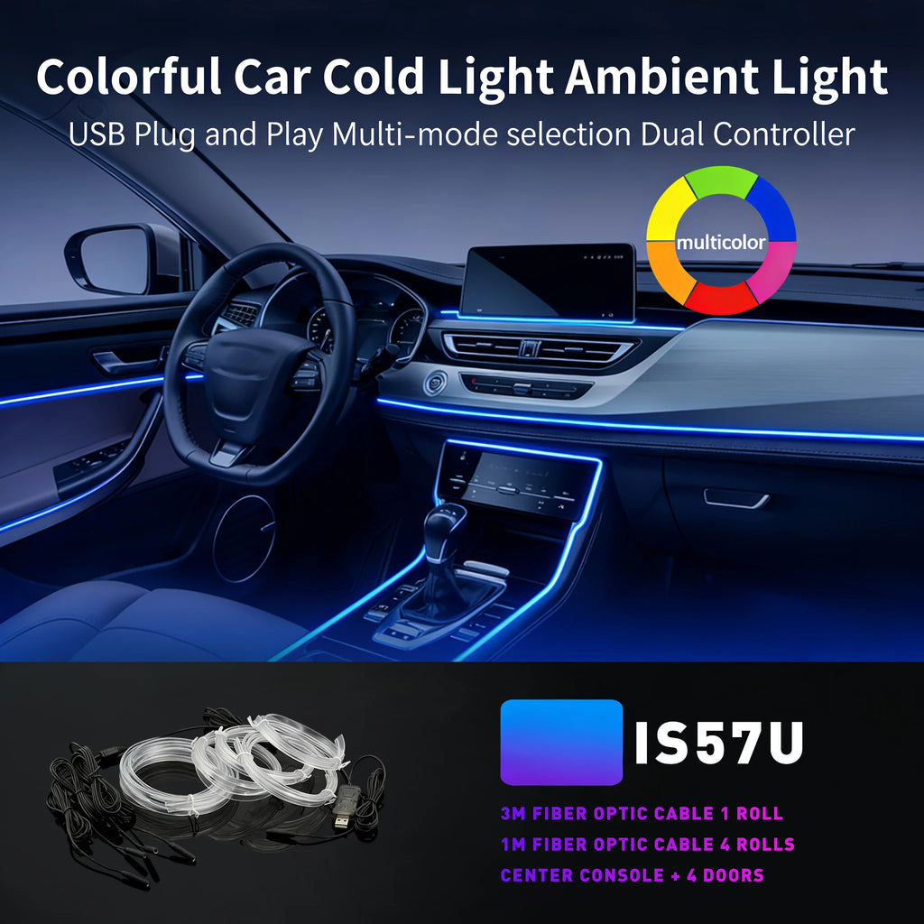 Car LED Flexible Strip Cool Light Fit For Toyota 4Runner 2025-2026 Music Sync Ambient Lamp 256 Colors Dashboard Through-body Light Easy Install Non-Waterproof Car Interior Atmosphere Light