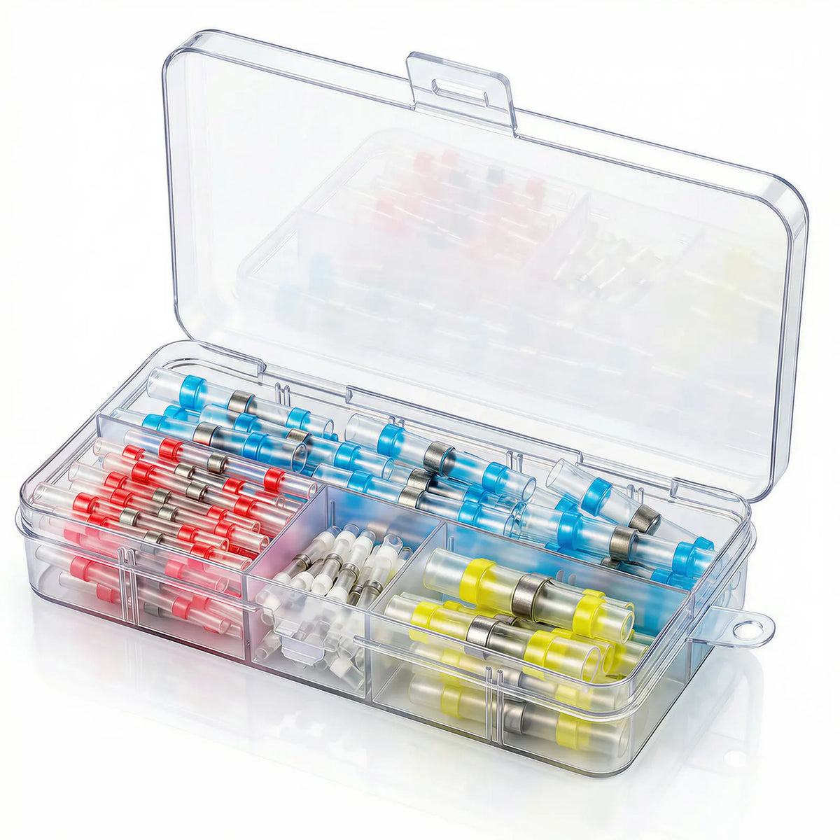 200 PCS Solder Seal Wire Butt Connectors Welding Ring Heat Shrink Terminal Waterproof Insulated Electrical Wire Terminals