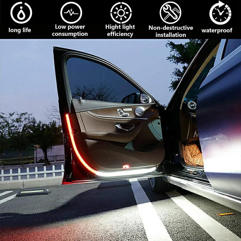 12V 120cm Car Door Decoration Welcome Light Strips Strobe Fl