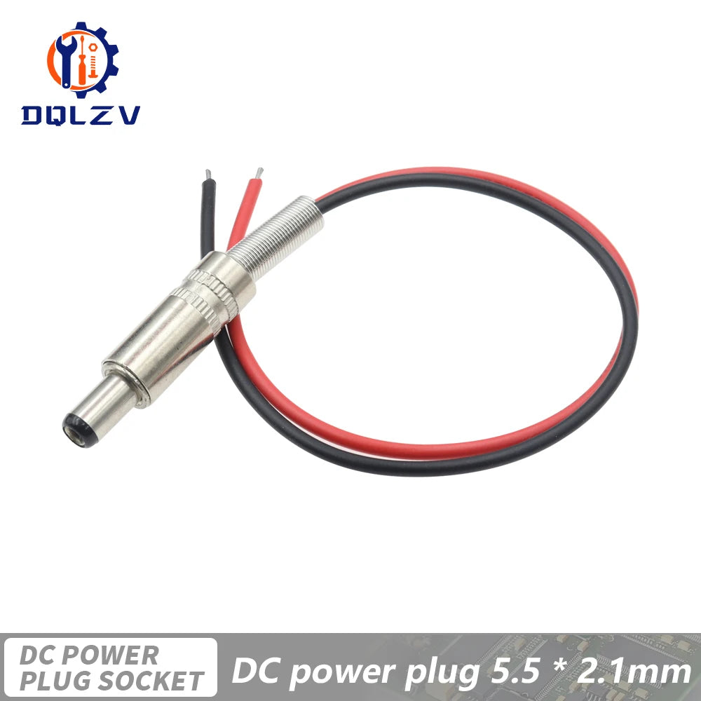 1PCS Waterproof DC-099 5.5 2.5mm 5521 5525 DC Power Jack Socket Female Panel Mount Connector MetalWith Nut Snap DC-099 5.5 2.5