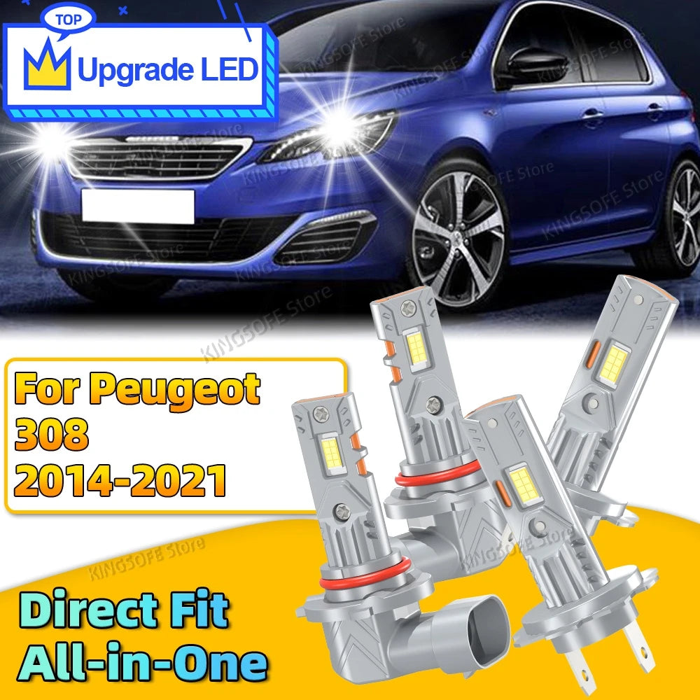 2/4Pcs 30000LM LED Headlight Bulbs HB3 H7 6000K CSP Chip Car