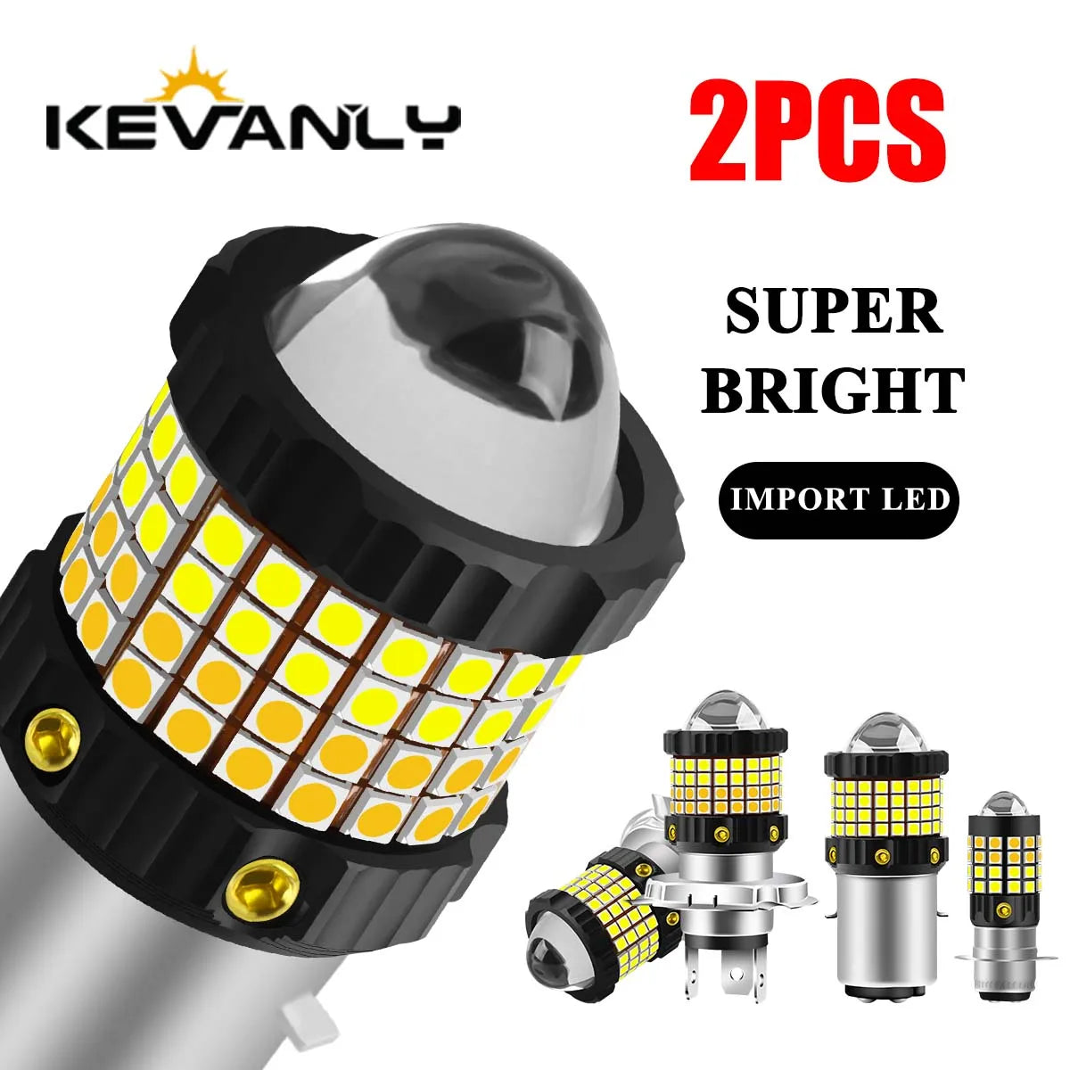 H4 LED P15D BA20D Motorcycle Headlight Bulb CSP Projector Le