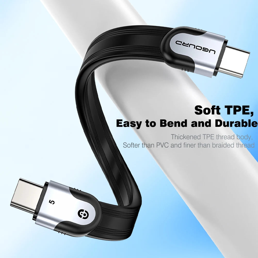 UGOURD New Flat Thunderbolt 5 High-Speed Data Cable 80Gbps 0