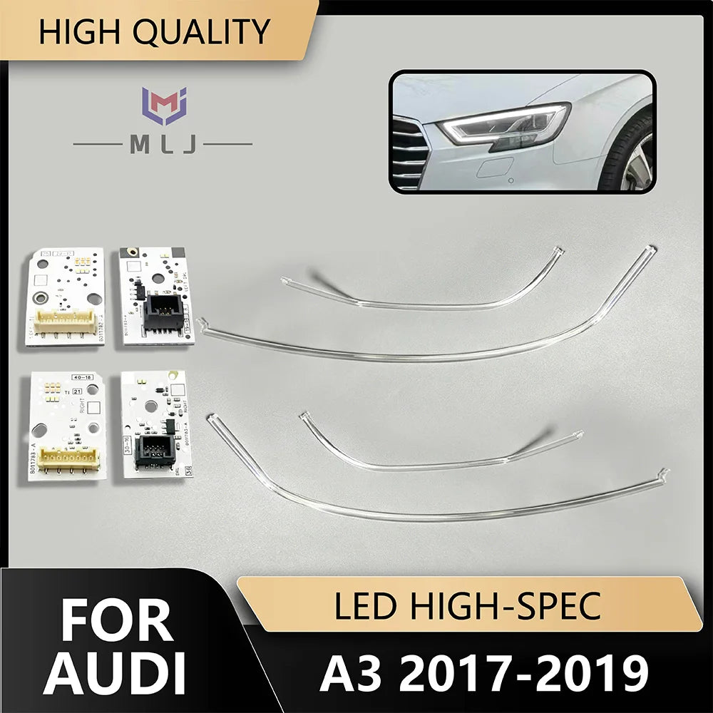 Headlight DRL Light Guide Strip Angel Eye PCB Light Board Chip for Audi A3 2017-2019