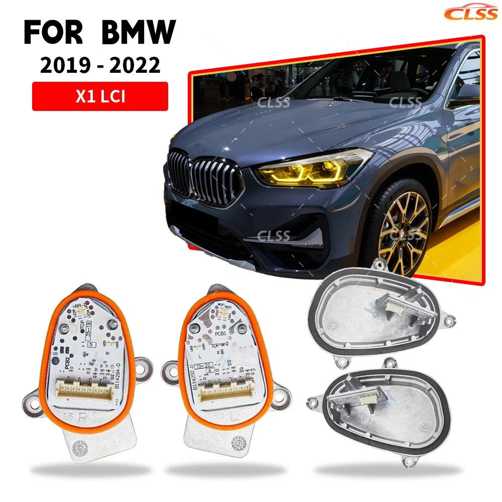 DRL LED Boards For BMW X1 F48 F49 LCI 2019-2023 ICON Headlight Daytime Running Light Turn Signal Module