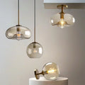 Nordic LED High quality glass pendant light Gold coloured he