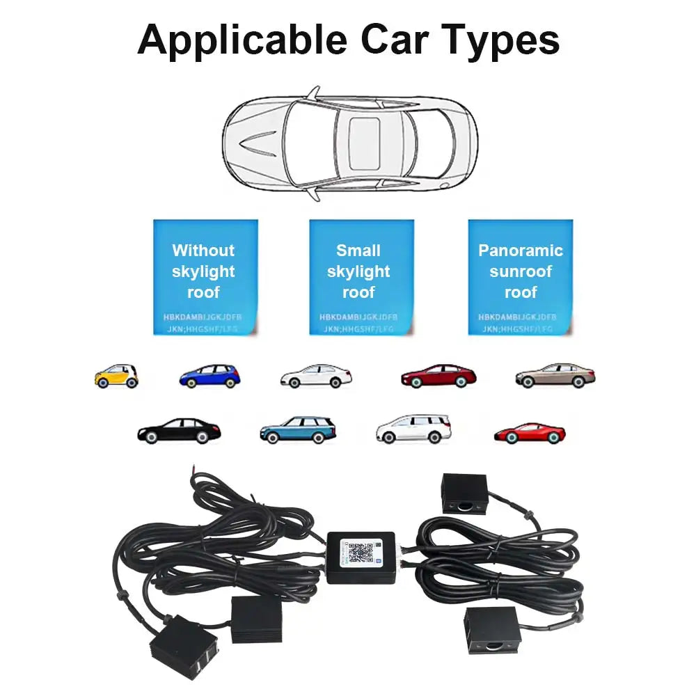 RGBW 1+1 Split Machine Car Roof Star Light APP Control Fiber