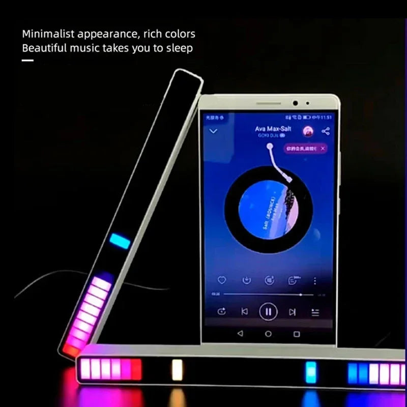 RGB LED Strip Light Music Sound Control Pickup Rhythm Ambien