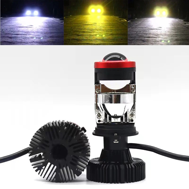 120W Y7S Lamp H4 LED Mini Projector Lens 3000K+4300K+6000K A