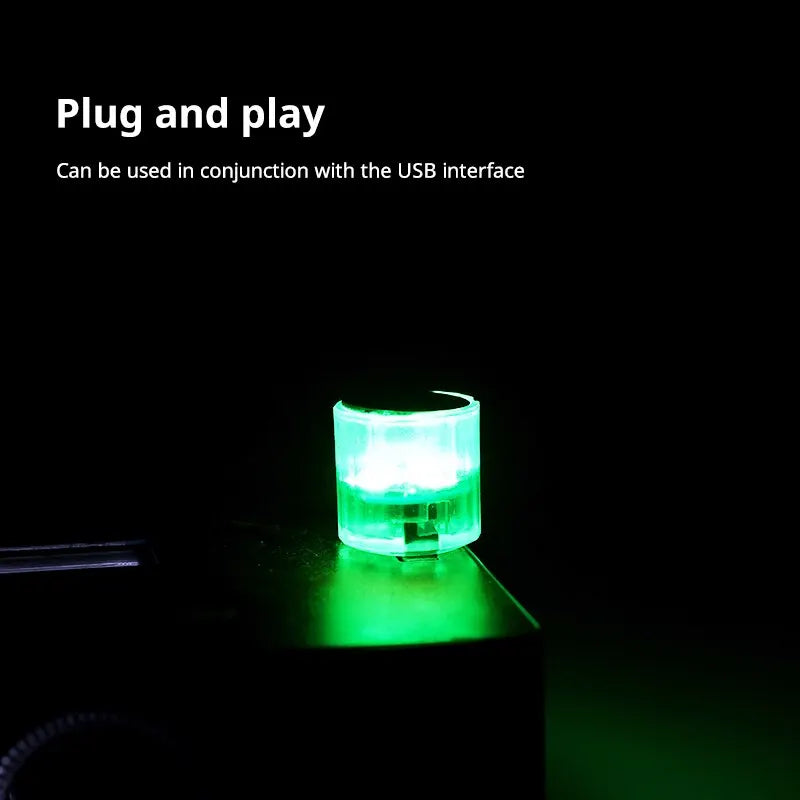 Car Mini USB LED Ambient Light Decorative Atmosphere Lamps f