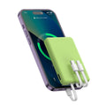 Mini 5000mAh Portable Power Bank With Built-in LED Digital Display 1 USB-A Port and 3 Integrated Charging Cords Ultra Compact External Battery Pack Support Multiple Devices Simultaneous Charging Compa