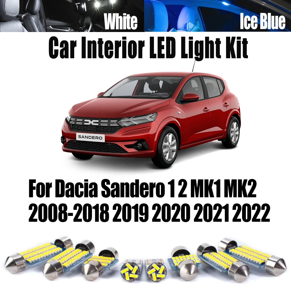 LED Interior Light Kit for MK2 MK1 2008-2016 - Canbus Error-Free Interior Bulbs