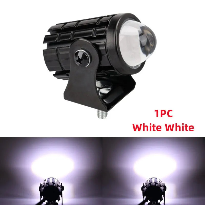 1pcs Mini Driving Light LED Projector Lens Motorcycle Headlight ATV Scooter for Auxiliary Spotlight Lamp