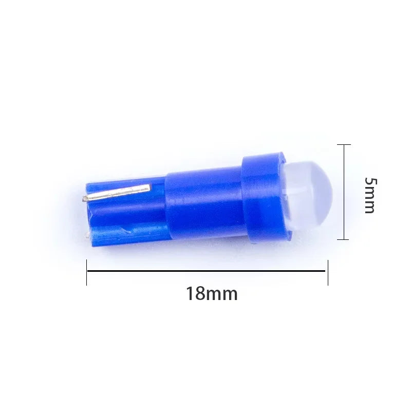 10pcs T5 LED Lights T5 COB W1.2W W3W LED Car Interior Light 