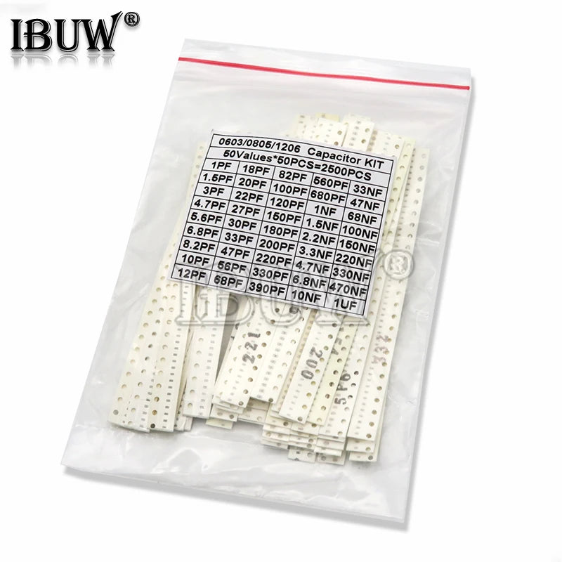 1pack 16/36/50Values 320PCS 720PCS 2500PCS 0603 0805 1206 SM