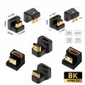 360 Degree Angled U-shaped L Converter Mini HDMI Male to HDM
