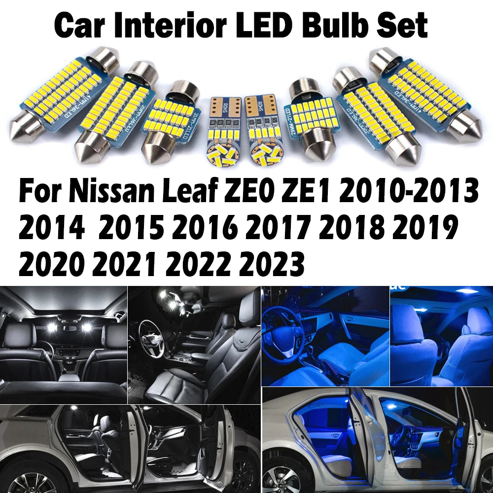 LED Interior Light Kit for Nissan ZE0 ZE1 2010-2016 - Canbus Error-Free Interior Bulbs