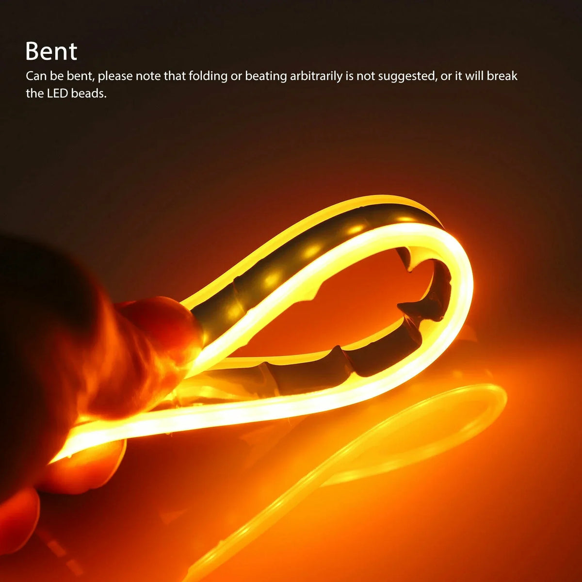 2Pcs 12V Led Guide Strip Headlight for Car Daytime Running L