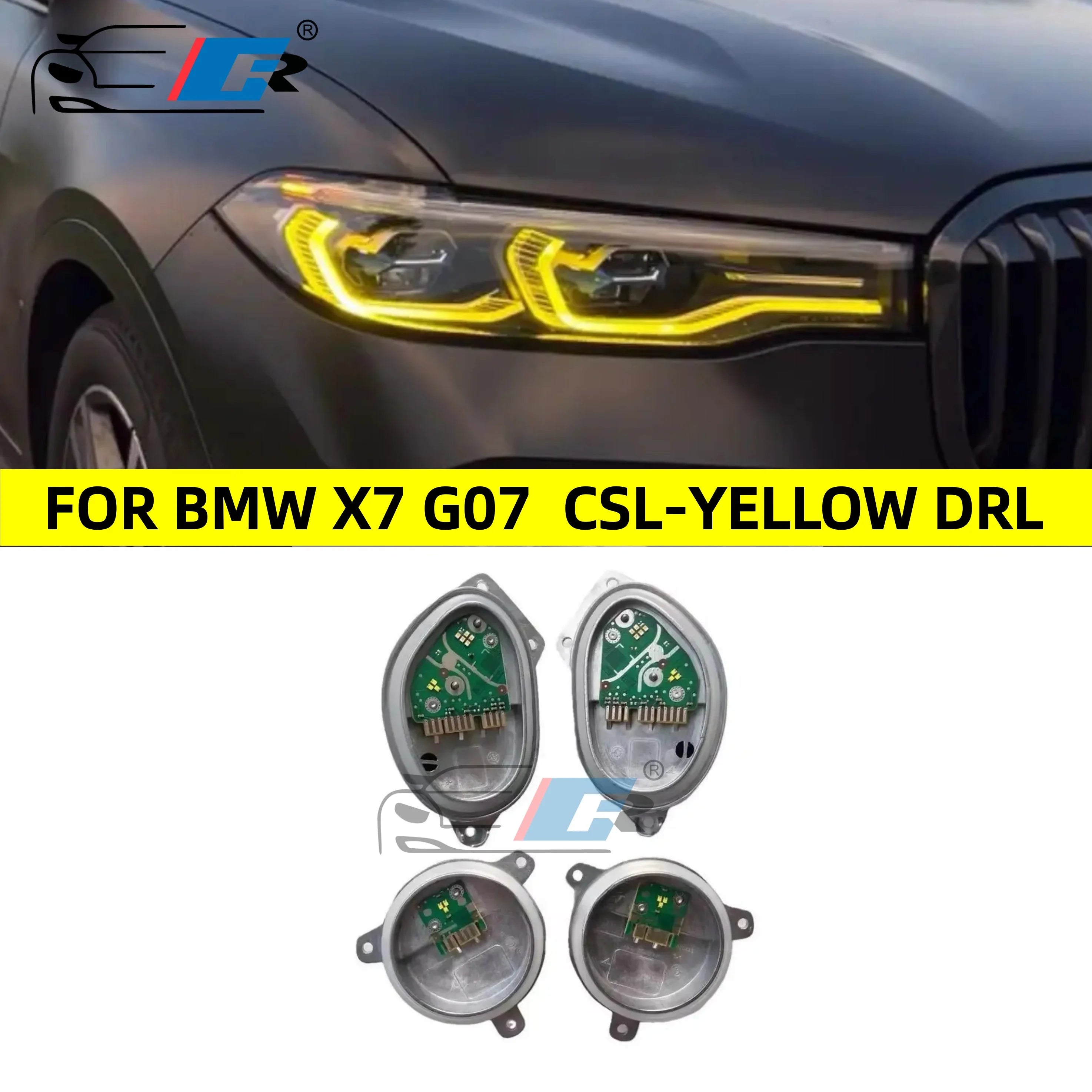 Angel Eyes DRL multicolor For 2019 2020 2021 BMW X7 G07 Laser Daytime Driving Lights Turn Signal LED Modules