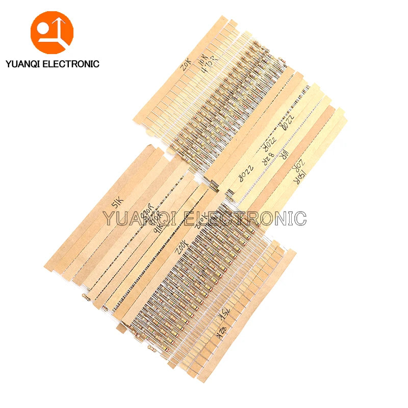 860pcs 1/4W Carbon Film Resistor Kit 5% Resistance Assorted 