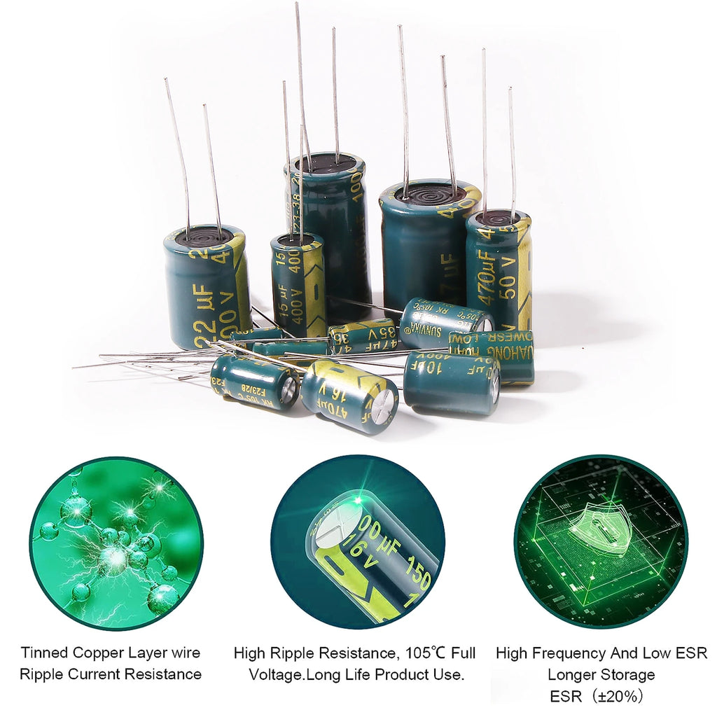 Electrolytic Capacitor Kit High Frequency Assortment 10v 16v