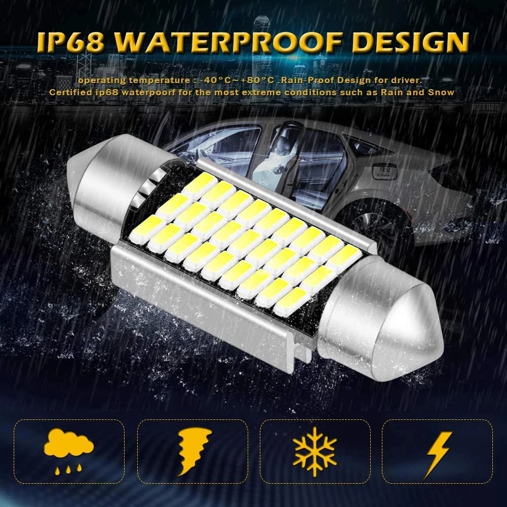 2PCS C5W LED CANBUS 31mm 36mm 39mm 42mm C10W LED Bulb 4014 C