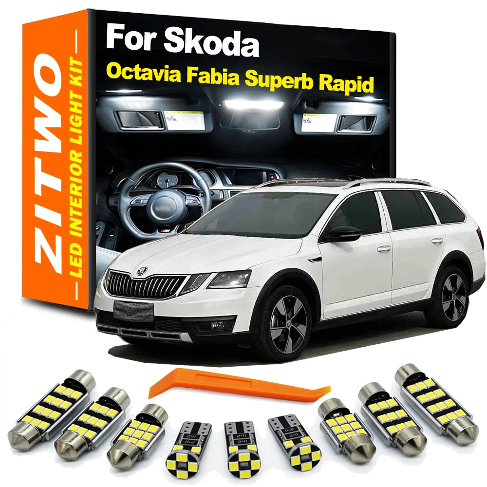 Canbus Car LED Interior Dome Map Light Bulb Kit For Skoda Oc