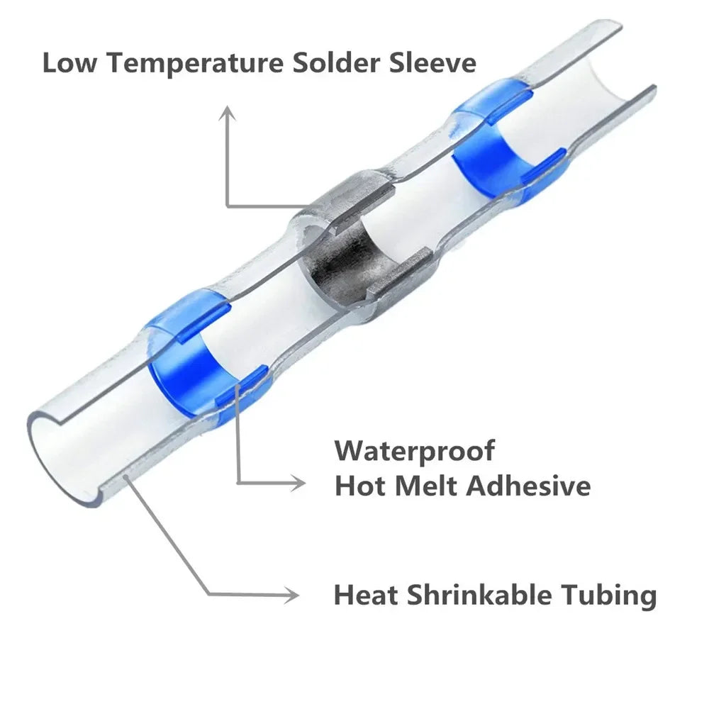 300/box Waterproof Solder Seal Heat Shrink Butt Wire Connect