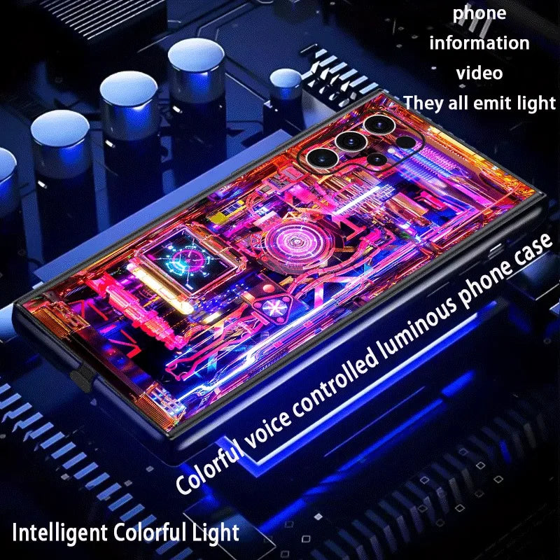 Cyber Circuit LED Flash Case For Samsung S26 S24 S23 S22 Plu
