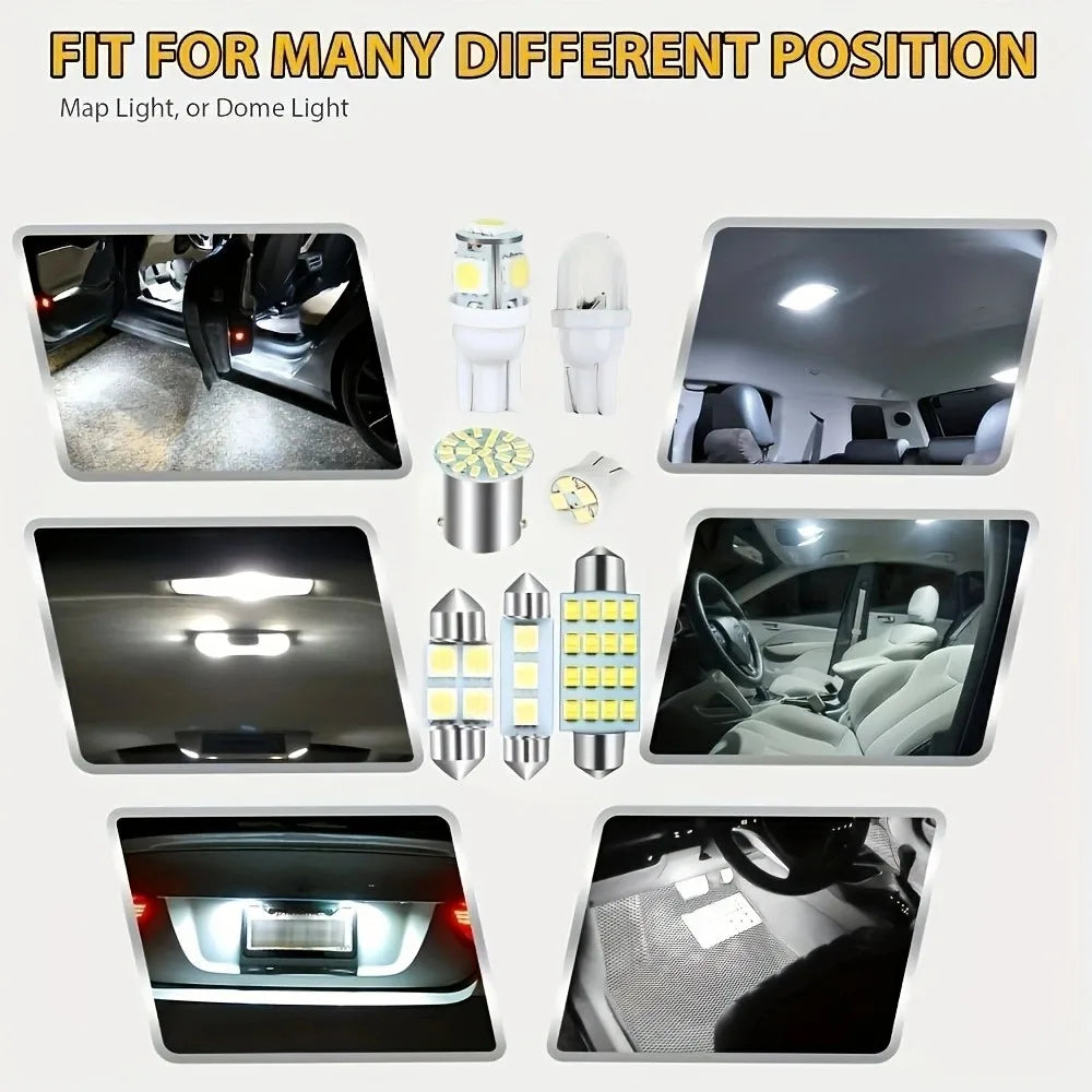 63pcs LED Car Bulb Kit Auto Interior Lights Dome Light 31mm 