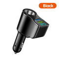 4 in 1 66W Car Charger Fast Charging Socket Splitter Dual USB Type-C Car Charger LED Digital Display For iPhone Huawei Sumsung